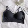 Verano Spice Girls Tirante Espalda Descubierta Chaleco Cinturón Almohadilla para el Pecho Envoltura Corta para el Pecho Sexy Cuello en V Grito en el Pecho Tubo Inferior Grande Ropa Interior