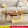 Mesa de centro de vidro, móvel para sala de estar, adequado para apartamentos pequenos, design moderno e minimalista, estilo de luxo leve, design nórdico, mesa de centro criativa e moderna
