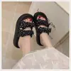 Sandalias de plataforma de verano para mujer con un toque de alta gama, adecuadas para usar con faldas, nuevo modelo 2026 sandalias con lazo, chanclas de una sola tira