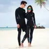 Fato de Mergulho Feminino Coreano de Duas Peças com Proteção Solar Manga Longa Calça Comprida Rash Guard Secagem Rápida Modelador Fato de Surfe Roupa de Banho para Snorkel