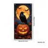Cortina de puerta de bruja transfronteriza tela de fondo decoración pancarta Halloween atmósfera de terror bandera colgante calavera Cubierta de puerta de Halloween