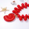 Collar Exagerado Versátil con Colgante de Animal Marino con Cuentas Estilo Vacaciones Casual Océano Personalizado de Moda Transfronterizo para Mujeres