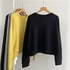 Etiqueta trasera Sudadera holgada de cuello redondo estilo coreano para mujer, nueva colección primavera y otoño, top holgado moderno y elegante