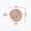 Botones Metálicos Decorativos Florales Cosidos a Mano para Abrigos, Gabardinas, Suéteres y Prendas de Punto con un Toque de Lujo