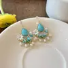 Aretes de Flores Dopamina Estilo Vacacional para Mujer Verano Dulce Elegante Combinan con Todo Aretes con Pin de Plata 925 de Sensación de Alta Gama