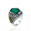 Anillo Transfronterizo de Amazon para Hombre Sol, Luna y Estrellas con Cristal Colorido Grabado Vintage, Joyería de Lujo Ligero de Alta Gama al por Mayor