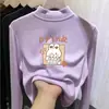 Top térmico de cuello medio forrado de forro polar para niñas, otoño e invierno, capa interior cálida, forrado de forro polar, camiseta de manga larga para niños mayores, moderno