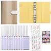 Amazon A6 Cuaderno de Hojas Sueltas Color Macarrón Portátil Almacenamiento Cuaderno Presupuesto Planificación Financiera Planificador Personalizable