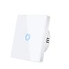 Tipo 86 Estándar Europeo Panel de Interruptor de Pared de Vidrio Templado Fuego Único Empotrado Oculto Interruptor Táctil Inteligente Venta al por Mayor