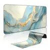 Mouse Pad de Textura Artística Tamanho Grande Padrão Tinta a Lavar Antiderrapante para Escritório Mesa de Estudante Tapete Espesso para Teclado de Computador