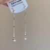 Nuevos Aretes Largos de Alto Temperamento 2024 Diseño Nicho para Mujer Estilo Frío Plata Rota Aretes de Moda