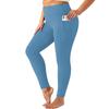Pantalones de Yoga de Talla Grande Transfronterizos para Mujer Fitness Cintura Alta Abdominal Levantamiento de Cadera Europeos y Americanos de Alta Elasticidad Deportivos Ajustados Talla Grande Pantalones de Yoga