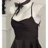 Vestido Rojo Elegante de Alta Gama Estilo Francés con Tirantes Finos Domi, Uniforme Sexy sin Espalda para Citas Camisón para Mujer