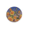 Broche de Cara Sonriente Curativa Retro Girasol Dibujos Animados Flores del Cielo Nocturno Artístico Insignia de Metal Mochila Ropa Accesorios