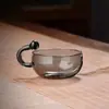 Valor de Cor Alto Estilo Nórdico Vidro Rabo de Rato Pote Fumaça Cinza Cafeteira Doméstica Resistente a Altas Temperaturas Bule Conjunto
