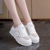 Novo Estilo Meia-Calça de Renda Sapatos Femininos 2026 Primavera e Verão Respiráveis Aumentadores de Altura Sapatos Casuais de Solado Grosso Chinelos da Moda Cy-711