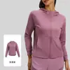 Jaqueta de Yoga Solta com Capuz para Mulheres, Conjunto de Roupa Esportiva Fitness Flexível de Manga Longa, Top Respirável de Secagem Rápida Estilo Casual