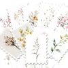 36 Adesivos de Carimbo Florais em Aquarela, Folhas de Eucalipto Estilo Floresta, Diário de Mala, Adesivos Decorativos Guka Atacado