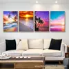Pintura de diamante 5D diamante completo paisagem de praia pintura decorativa diy pintura bordada com diamante cole kit de pintura de tijolo de diamante fabricantes