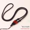 Cuerda de collar de ágata roja de seda gruesa al por mayor para hombres y mujeres 3 mm joyería cera de abeja cadena de suéter con colgante rojo del sur