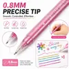 Pluma de gel con brillantina para niños y estudiantes, pluma fluorescente, pluma de acuarela brillante, marcador resaltador, pluma para dibujar y diario