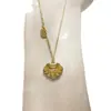 Collar Colgante Candado de Bendición Candado de Paz con Patrón de Nube Estilo Chino Clásico para Mujer, Cadena Clavicular Hueca Dorada de Moda