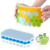 Fornecimento direto da fábrica de silicone de grau alimentício criativo favo de mel bandeja de gelo 37 grade bandeja de gelo molde DIY caixa de gelo com tampa