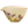 Taza de Cerámica Esmaltada Beige Hecha en Fábrica con Diseño de Flor de Iris, Taza Individual de Alto Nivel para Set de Té Kung Fu, Taza para Compartir Té