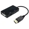 Cabo Adaptador Displayport para HDMI DVI VGA Três em Um DP HDMI Conversor Tudo-em-Um