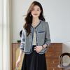 Chaqueta de Celebridad Xiaoxiang 2025 Otoño Nuevo Estilo Xiaoxiang Chaqueta Corta Otoño Nuevo Top de Cuello Redondo Estilo Corto