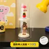 Expositor de Rack de Armazenamento para Caixas Surpresa Bubble Mart à Prova de Poeira popmart Caixa Artesanal Acrílico Transparente Gabinete de Exibição em Escada