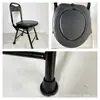 Silla de Inodoro Portátil para Personas Mayores y Mujeres Embarazadas, Orinal Móvil para Personas Mayores, Dispositivo de Baño Plegable para Exteriores para Uso en el Hogar