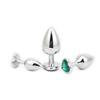 Plug Anal Prateado em Formato de Coração com Diamantes Coloridos Aleatórios, Produto para Adultos para Uso Externo, Dispositivo de Masturbação para Área Traseira para Homens e Mulheres