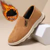 Zapatos de Algodón para Hombre de Invierno con Forro de Felpa y Engrosados Calientes de Pana para Hombres de Mediana Edad y Mayores Zapatos Casuales de Suela Blanda Zapatos Deportivos para Exteriores