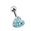 Moda Europea y Americana Comercio Electrónico Transfronterizo Al Por Mayor en Stock Popular Corazón de Melocotón Estrella de Cinco Puntas Punto Diamante Aceite Piercing Joyería Clavo de Lengua