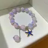 Pulseira Popular de Vidro com Fragmentos de Jade para Homens e Mulheres, Simples Bicolor Fragmento de Gelo Brilhante Acessórios para Pulseira Atacado