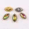 Cristal de Vidrio con Forma de Encaje Marquise Pedrería Flores de Doble Capa con Agujeros para Coser a Mano Ropa DIY Accesorios de Material de Cordero de Xinjiang