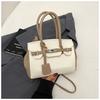 Bolso de Mano de Bloques de Color de Alta Gama Estilo Nuevo Primavera 2026 Bolso Pequeño Cuadrado Platino para Mujer Versátil para el Trabajo Hombro Cruzado Bolso Kelly