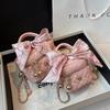 Bolso Estilo Chanel para Mujer 2024 Nueva Moda Acolchado de Diamantes Cadena Bolso de Hombro Bolso Cruzado Mini Bolso Cubo Cuadrado