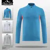 Camiseta de Manga Larga de Secado Rápido para Hombre de Comercio Exterior Primavera y Otoño Camiseta Casual de Cuello Semi-alto con Cremallera Ropa Deportiva para Exteriores Running Fitness para Hombre