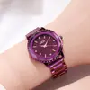 Reloj de Pulsera para Mujer Gedi Cielo Estrellado, Reloj Impermeable Moderno Personalizado, Reloj de Moda Europeo y Americano, Azul Deslumbrante