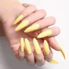 Unhas Postiças Ovais Pontiagudas Longas Cor Vinho, Unhas de Salão, Pontas de Unha, Unhas Amêndoa Atacado Transfronteiriço