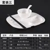 Prato de melamina para fast food comercial cantina escolar conjunto de louças imitação de porcelana plástico três ou quatro seis compartimentos prato dividido prato de refeição