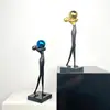 Decoración moderna minimalista de aleación de zinc para modelo de habitación, oficina de ventas, sala de estar, entrada, manualidades artísticas