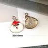 142 Colgantes de Navidad Colgantes de Aleación con Gota de Aceite Accesorios para Joyería DIY Colgante de Papá Noel Muñeco de Nieve Campana