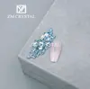 Novos Adesivos de Unha Dopamina Coloridos Longos 2x4mm de Formato Irregular com Fundo Plano e Acessórios de Strass