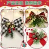 Adorno de Lazo para Árbol de Navidad Lazo de Piña Accesorios de Decoración para Caja de Regalo de Navidad Adornos Navideños Transfronterizos