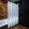 Cortina de Chuveiro Transparente de Cor Sólida com Textura 3D Transfronteiriça, Impermeável e à Prova de Mofo, Cortina de Divisória para Banheiro Sem Furos