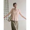 Toma real, precio real: Blusa de protección solar de mezcla de lyocell y lino para mujer, top fino y transpirable de manga larga para verano con una sensación fresca