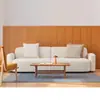 Muebles Lao Ming Hao Xinyu Sofá Fila Recta Producto Nuevo Nórdico Minimalista Moderno Simple Sala de Estar Sofá de Tela Wabi-Sabi